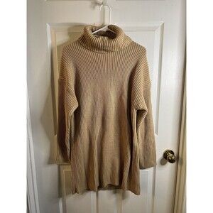 Women's Wayf Culver Turtleneck Long Sleeve Sweater Dress, Size X-Small  Camel